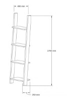 Etajeră Trendy Fayko Sapphire Oak/White 170x49x25cm GTR006040 imaginea #4 — magazin online Desire.md