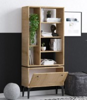 Etajeră Trendy Fix Oak/Black 160x65x30cm GTR006060 imaginea #2 — magazin online Desire.md