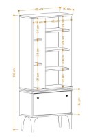 Etajeră Trendy Fix Oak/Black 160x65x30cm GTR006060 imaginea #4 — magazin online Desire.md