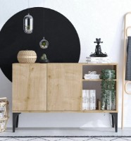 Dulăpior Trendy Oscar Oak Sapphire/Black 120x80x40cm GTR006279