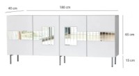 Dulăpior Trendy Paris White/Silver 180x80x40cm GTR001212 imaginea #4 — magazin online Desire.md