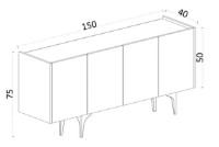 Dulăpior Trendy Polaris White 150x75x40cm GTR001147 imaginea #3 — magazin online Desire.md