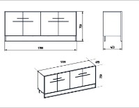 Dulăpior Trendy Polka Gold/White 180x75x47cm GTR006313 imaginea #4 — magazin online Desire.md