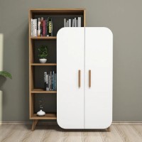 Etajeră Trendy Forma Walnut/White 132x90x32cm GTR000450 imaginea #4 — magazin online Desire.md