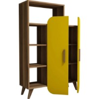 Etajeră Trendy Forma Walnut/Yellow 132x90x32cm GTR000451 imaginea #2 — magazin online Desire.md