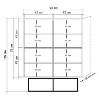 Dulăpior Trendy Quantum Solo Fade Pine Atlantic/Black 115x93x36cm GTR006664 imaginea #4 — magazin online Desire.md