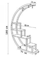 Etajeră Trendy Garden Black/Pine Atlantic 180x85x35cm GTR006078 imaginea #5 — magazin online Desire.md