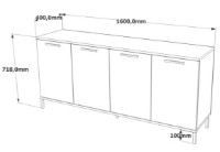 Dulăpior Trendy RL4-AA Pine Atlantic/Anthracit160x71x40cm GTR001202 imaginea #4 — magazin online Desire.md