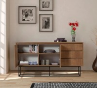 Dulăpior Trendy Ruba Walnut/Black 140x72x36cm GTR001226 imaginea #2 — magazin online Desire.md