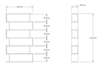 Etajeră Trendy Hector Sapphire Oak/Black 162.6x90x22cm GTR006017 imaginea #6 — magazin online Desire.md