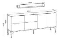 Dulăpior Trendy Stella Travertin 180x55x40cm GTR006278 imaginea #3 — magazin online Desire.md