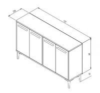 Dulăpior Trendy Stria Anthracit 120x75x30cm GTR006238 imaginea #4 — magazin online Desire.md