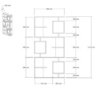 Стеллаж Trendy Icardi White/Anthracit 171.9x90x24.6cm GTR006042 фото №6 — интернет-магазин Desire.md