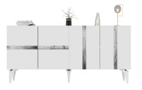 Dulăpior Trendy Vania White/Silver 150x79x40cm GTR006295 imaginea #4 — magazin online Desire.md