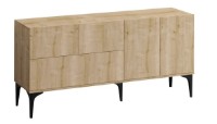 Тумба Trendy Tress Oak/Black 150x75x35cm GTR006258 фото №3 — интернет-магазин Desire.md