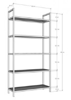 Etajeră Trendy K100 Black 165x80x30cm GTR000505 imaginea #7 — magazin online Desire.md