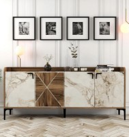 Dulăpior Trendy Venedik Walnut/White Marble 180x78x35cm GTR001186 imaginea #1 — magazin online Desire.md
