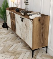 Dulăpior Trendy Venedik Walnut/White Marble 180x78x35cm GTR001186 imaginea #3 — magazin online Desire.md