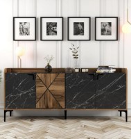 Dulăpior Trendy Venedik Walnut/Black Marble 180x78x35cm GTR001183 imaginea #1 — magazin online Desire.md