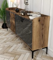 Dulăpior Trendy Venedik Walnut/Black Marble 180x78x35cm GTR001183 imaginea #3 — magazin online Desire.md