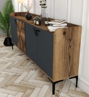Dulăpior Trendy Venedik Walnut/Anthracit 180x78x35cm GTR001182 imaginea #3 — magazin online Desire.md