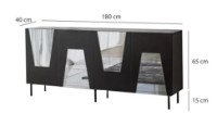 Dulăpior Trendy Venetia Black/Smoke 180x80x40cm GTR001221 imaginea #4 — magazin online Desire.md