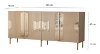 Dulăpior Trendy Viena Bronze/Gold 180x80x40cm GTR001223 imaginea #4 — magazin online Desire.md