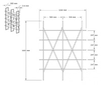 Etajeră Trendy Kinali White/Black 160x126x26cm GTR000525 imaginea #4 — magazin online Desire.md