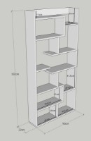 Etajeră Trendy Kuttap White 90x182x22cm GTR000480 imaginea #4 — magazin online Desire.md
