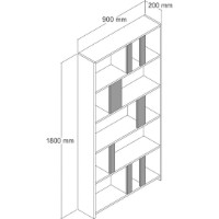 Etajeră Trendy Lima White/White Marble 180x90x20cm GTR000434 imaginea #3 — magazin online Desire.md