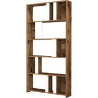 Etajeră Trendy Lima Walnut/White 180x90x20cm GTR000431 imaginea #4 — magazin online Desire.md