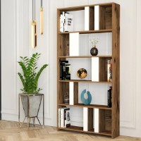 Etajeră Trendy Lima Walnut/White 180x90x20cm GTR000431 imaginea #1 — magazin online Desire.md