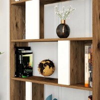 Etajeră Trendy Lima Walnut/White 180x90x20cm GTR000431 imaginea #2 — magazin online Desire.md