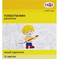 Пластилин Gamma Юный Художник 12 Цветов