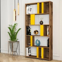 Etajeră Trendy Lima Walnut/Yellow 180x90x20cm GTR000433 imaginea #1 — magazin online Desire.md