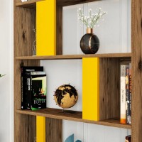 Etajeră Trendy Lima Walnut/Yellow 180x90x20cm GTR000433 imaginea #2 — magazin online Desire.md