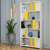 Etajeră Trendy Lima White/Yellow 180x90x20cm GTR000438
