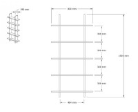 Etajeră Trendy Lina Anthracit/Sapphire Oak 160x80x46.4cm GTR000512 imaginea #4 — magazin online Desire.md