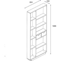 Etajeră Trendy Luma Oak 188.6x80.4x25cm GTR006032 imaginea #4 — magazin online Desire.md