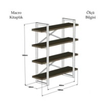 Etajeră Trendy Makro Black/Walnut 120x106x33cm GTR000522 imaginea #4 — magazin online Desire.md