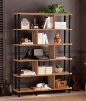 Etajeră Trendy Meta Pine Atlantic/Black 168.5x120x28cm GTR006053