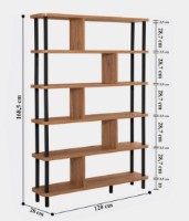 Etajeră Trendy Meta Pine Atlantic/Black 168.5x120x28cm GTR006053 imaginea #5 — magazin online Desire.md