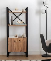 Etajeră Trendy Milano Pine Atlantic/Black 160x64x32cm GTR006070