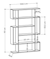 Etajeră Trendy Mito White 161x108.5x25cm GTR000420 imaginea #3 — magazin online Desire.md