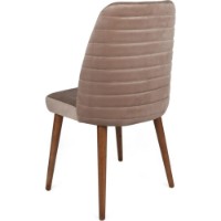 Scaun Trendy Tutku 344 Beige/Walnut 90x50x49cm GTR006921 2pcs imaginea #4 — magazin online Desire.md