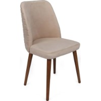 Scaun Trendy Tutku 346 Cream/Walnut 90x50x49cm GTR006922 2pcs imaginea #2 — magazin online Desire.md