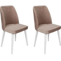 Scaun Trendy Tutku 324 Beige/White 90x50x49cm GTR006842 4pcs imaginea #4 — magazin online Desire.md