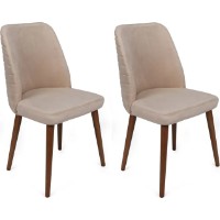 Scaun Trendy Tutku 346 Cream/Walnut 90x50x49cm GTR006847 4pcs imaginea #4 — magazin online Desire.md