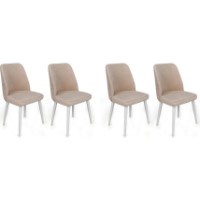 Scaun Trendy Tutku 326 Cream/White 90x50x49cm GTR006843 4pcs imaginea #1 — magazin online Desire.md