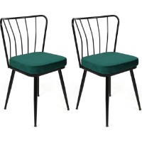 Scaun Trendy Yildiz 951 Black/Green 82x43x42cm GTR006943 2pcs imaginea #1 — magazin online Desire.md